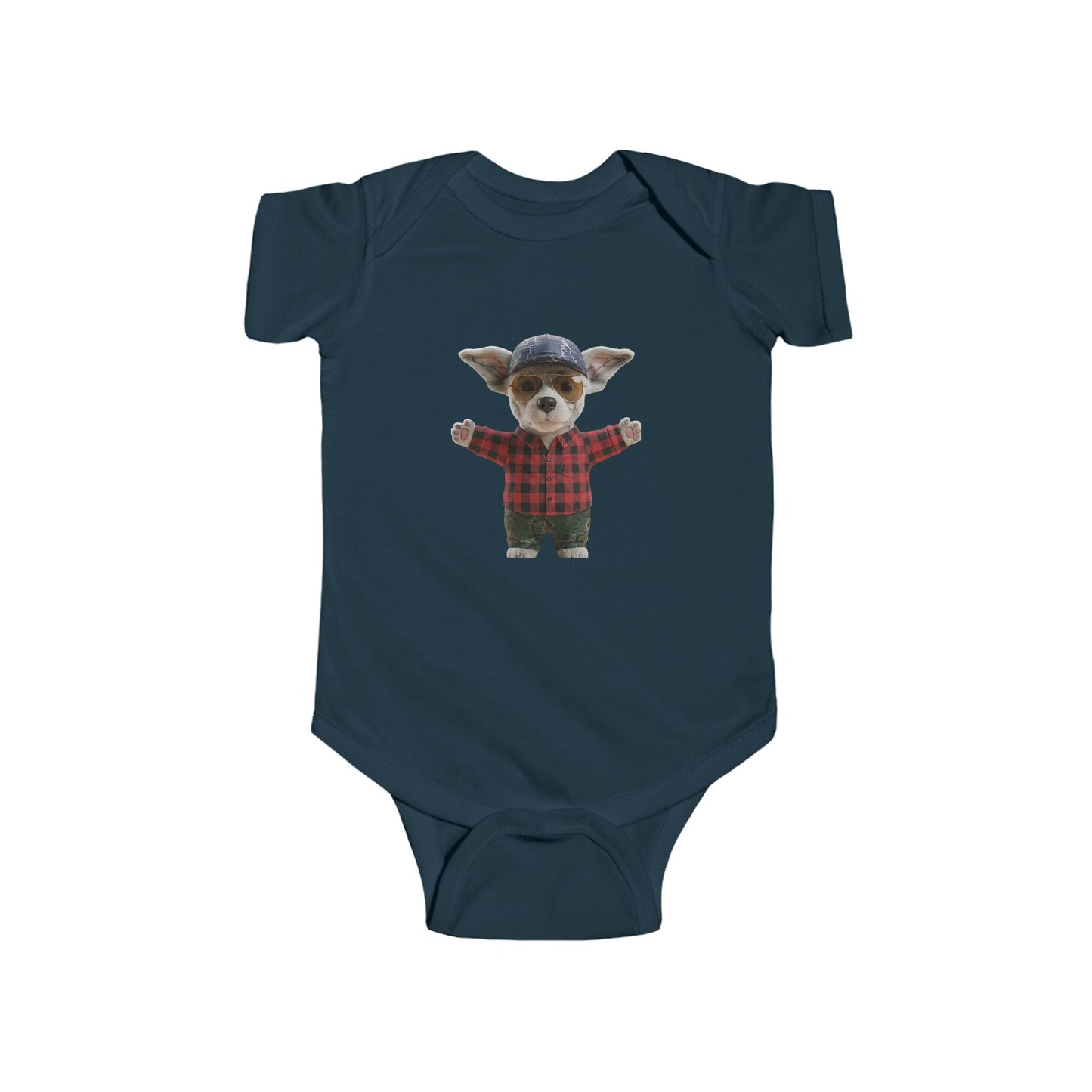Lumberjack Puppy Long Sleeve Baby Bodysuit