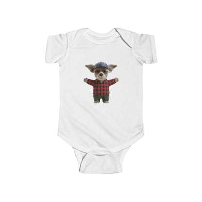 Lumberjack Puppy Long Sleeve Baby Bodysuit