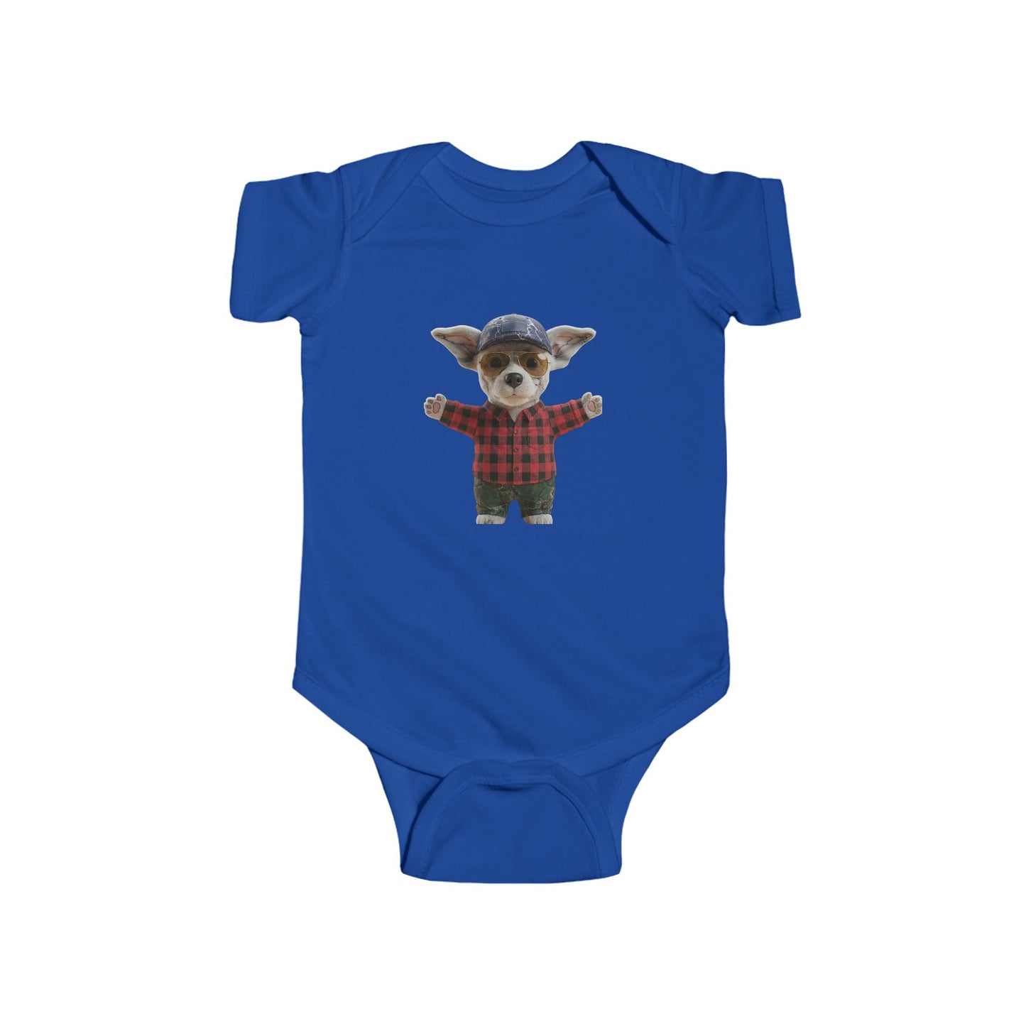 Lumberjack Puppy Long Sleeve Baby Bodysuit