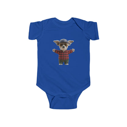 Lumberjack Puppy Long Sleeve Baby Bodysuit