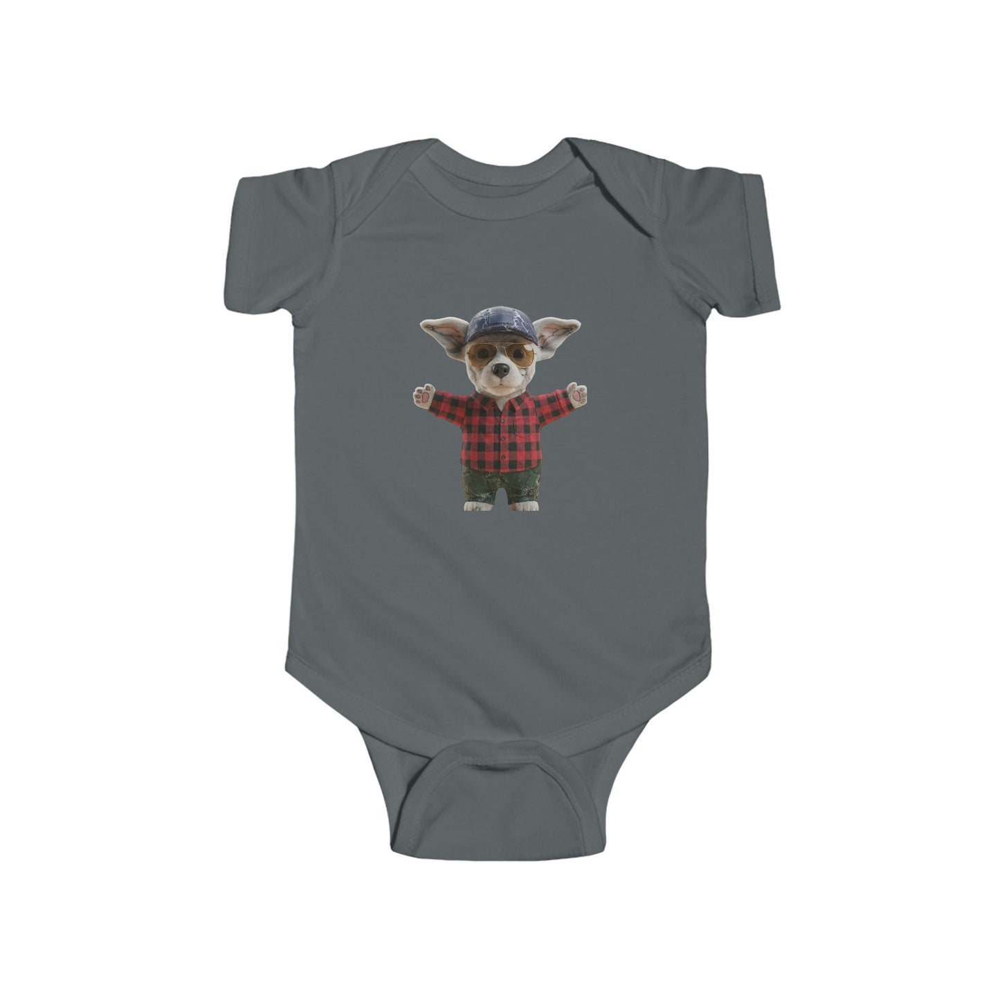 Lumberjack Puppy Long Sleeve Baby Bodysuit