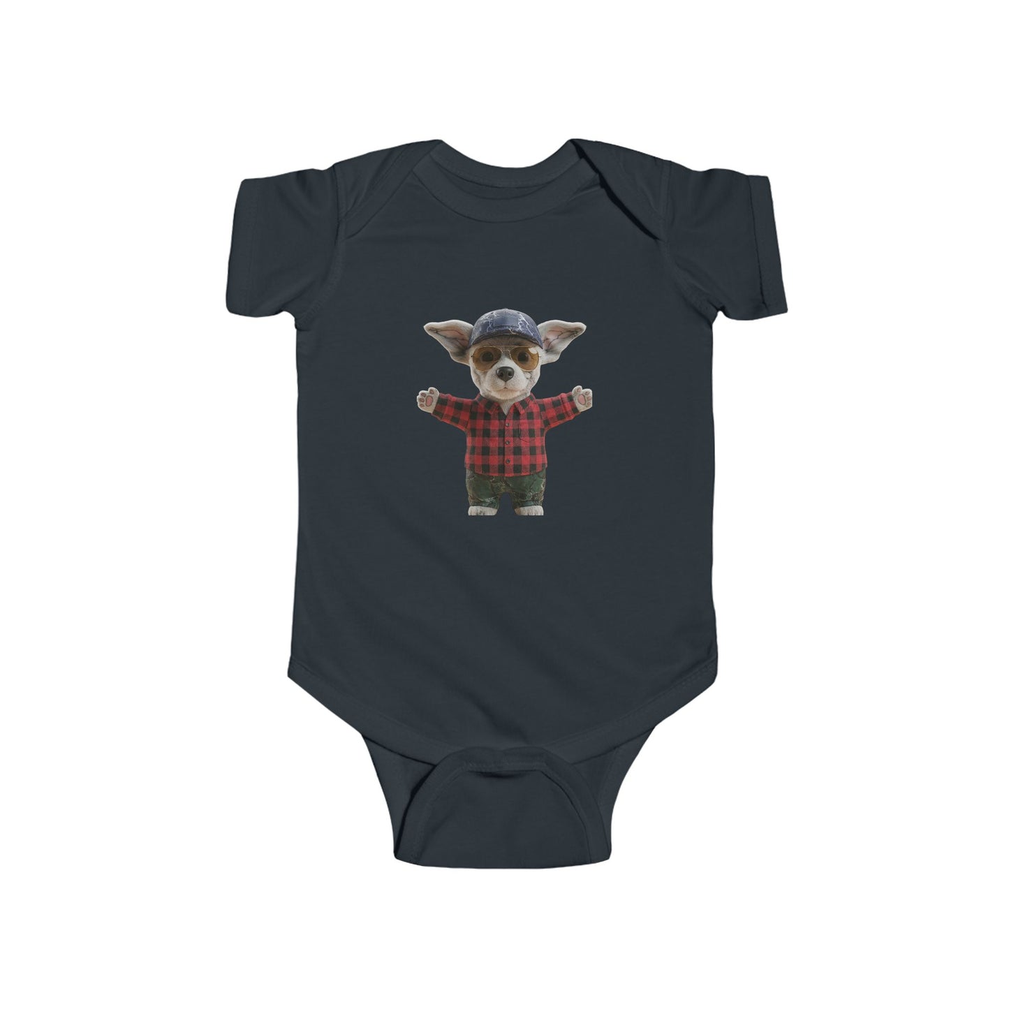 Lumberjack Puppy Long Sleeve Baby Bodysuit