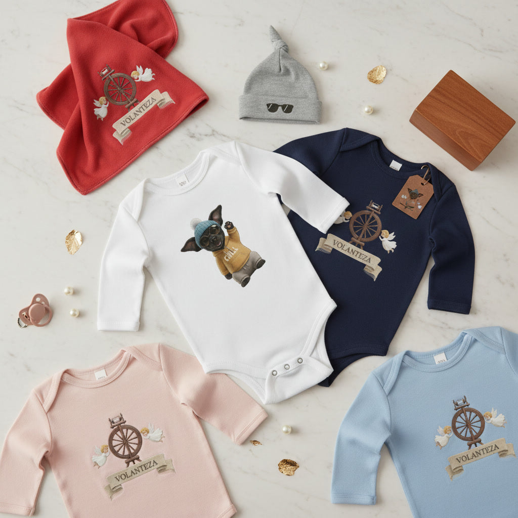 Chill' Puppy Long Sleeve Baby Bodysuit