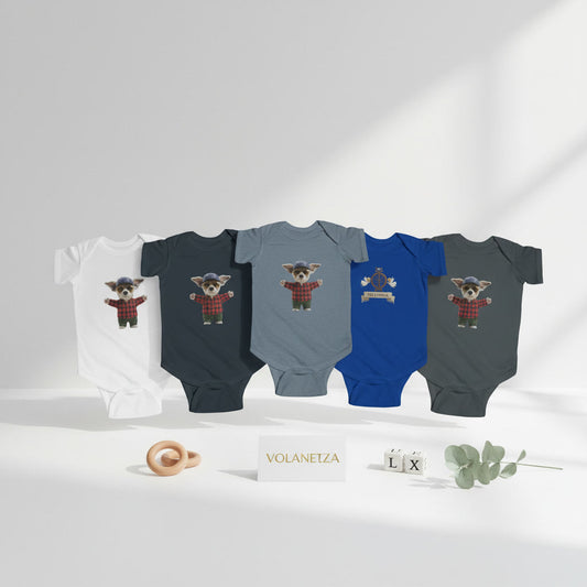 Lumberjack Puppy Long Sleeve Baby Bodysuit