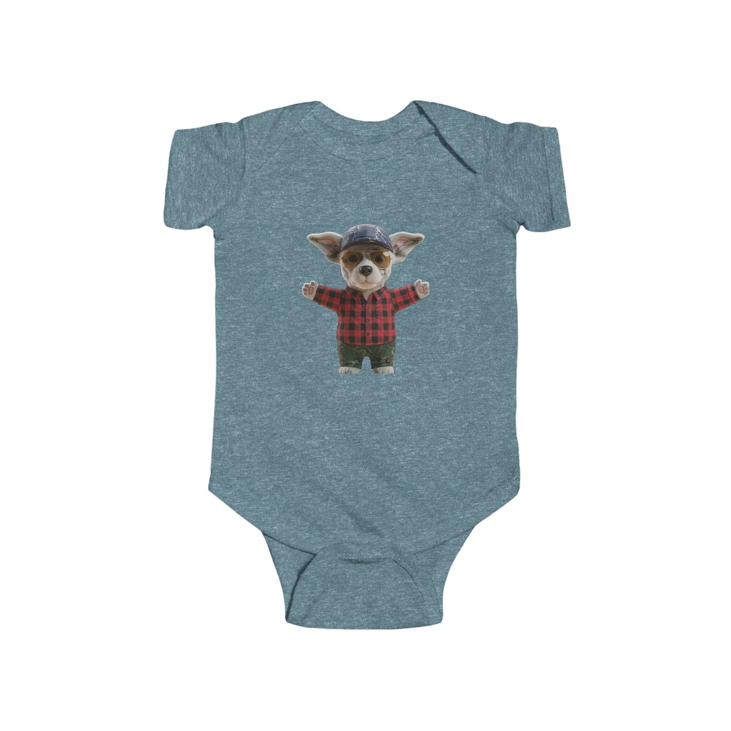 Lumberjack Puppy Long Sleeve Baby Bodysuit